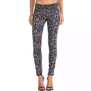 RAG & BONE Amoeba print skinny jeans size 24 black cream bloggers choice